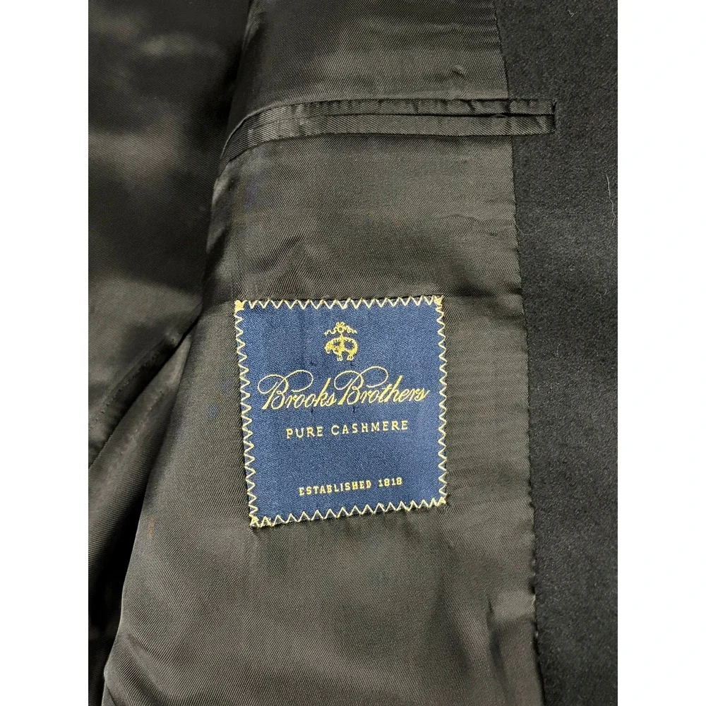 Brooks Brothers Loro Piana 100% Cashmere Blazer Sport Coat Mens Black 2-Button